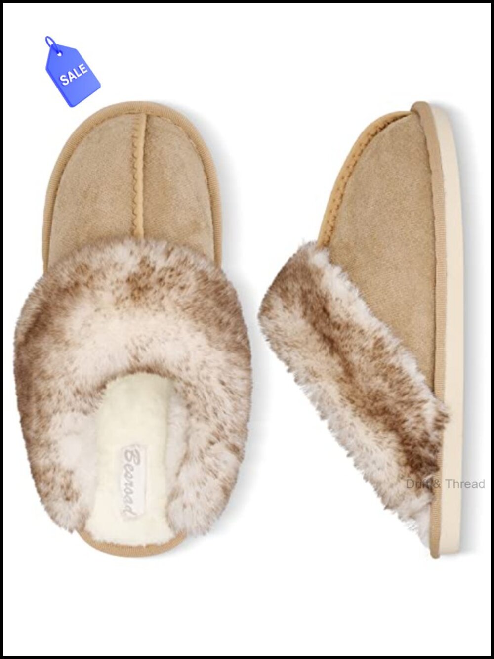 Plush Faux Fur Fluffy Flats Winter House Slippers Warm Slide Shoes Women